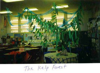 Mrs. McGibbon's fourth grade at Grant Elementary in Eureka, CA transforms their classroom into a kelp forest!