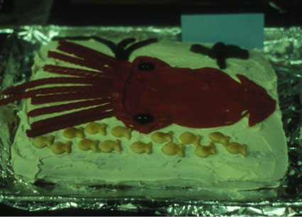 Ocean-themed cake